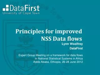 Principles for improved NSS Data flows