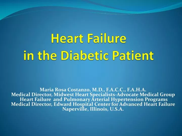 heart failure in the diabetic patient