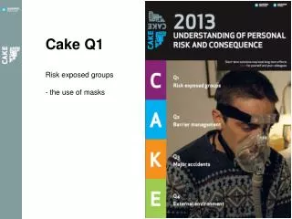 Cake Q1 Risk exposed groups - the use of masks
