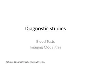 Diagnostic studies