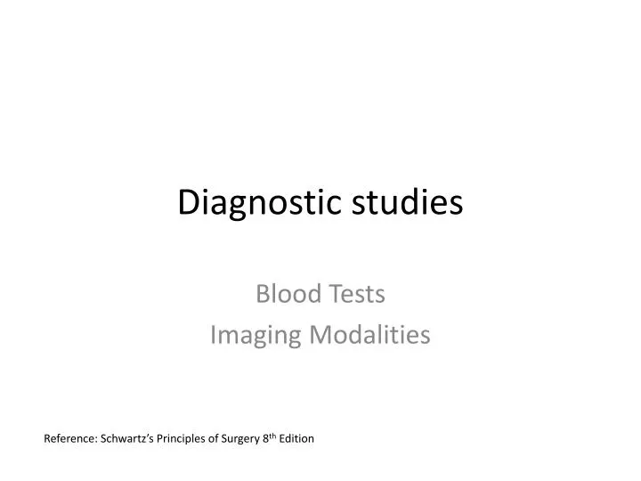 diagnostic studies