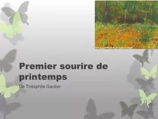 premier sourire de printemps