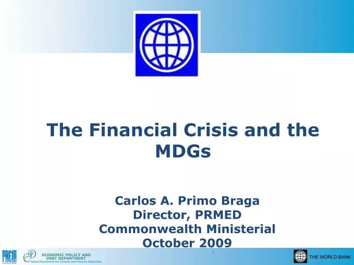 the financial crisis and the mdgs