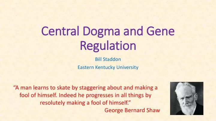 central dogma and gene regulation