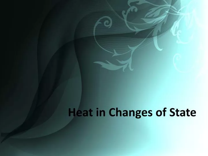 heat in changes of state