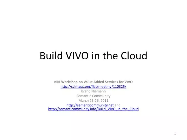 build vivo in the cloud