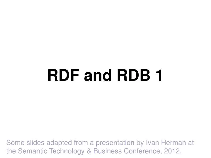 rdf and rdb 1
