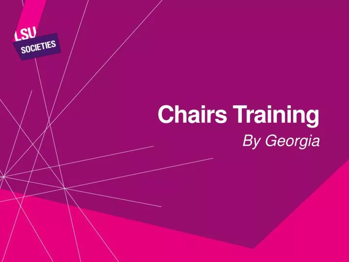 chairs training