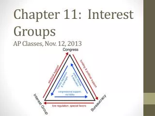 Chapter 11: Interest Groups AP Classes, Nov. 12, 2013