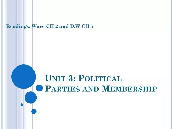 unit 3 political parties and membership