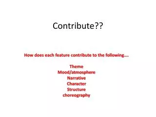 Contribute??