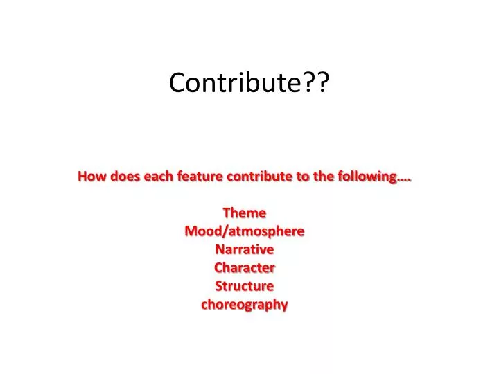 contribute