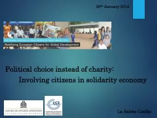 Political choice instead of charity: Involving citizens in solidarity economy