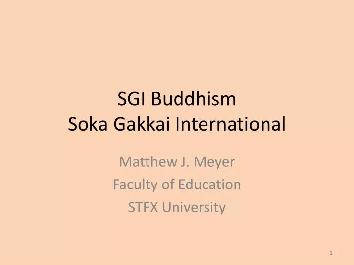 sgi buddhism soka gakkai international