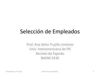 Selección de Empleados