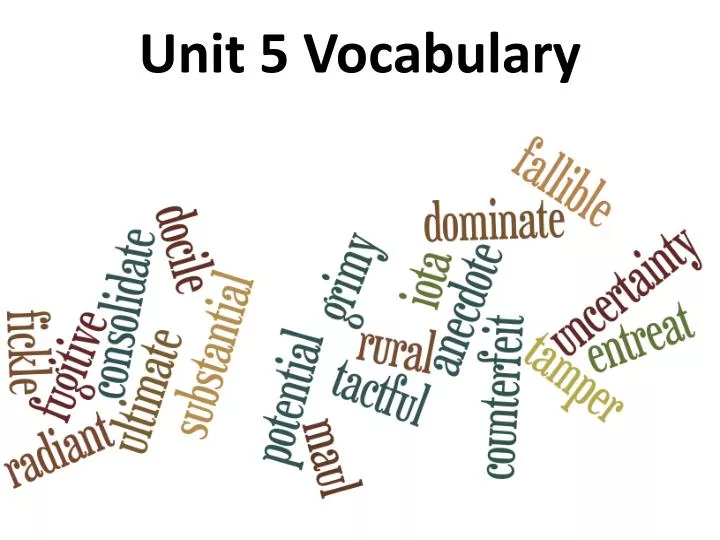 unit 5 vocabulary