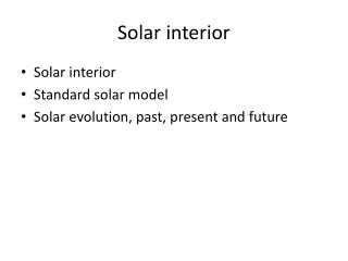 Solar interior
