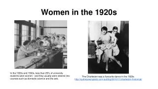 women in the 1920s
