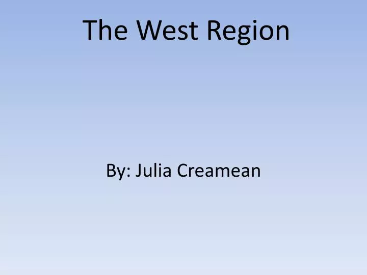 the west region