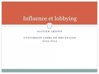 influence et lobbying