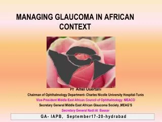 MANAGING GLAUCOMA IN AFRICAN CONTEXT
