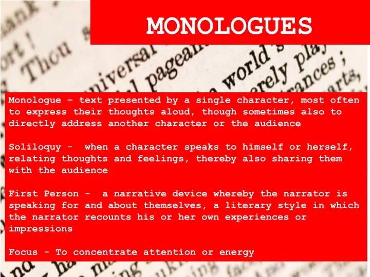 monologues