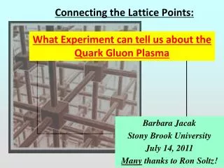 Connecting the Lattice Points: What Lattice QCD can tell us about the Quark Gluon Plasma