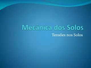 mec nica dos solos