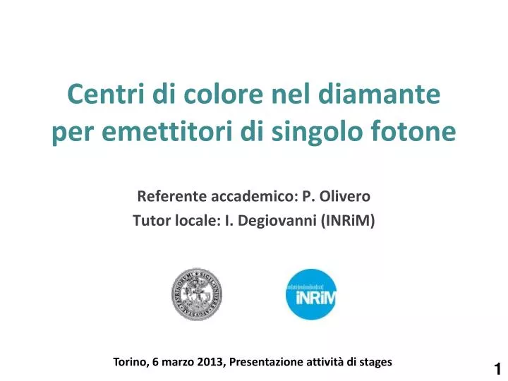 centri di colore nel diamante per emettitori di singolo fotone