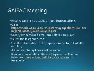 GAIFAC Meeting