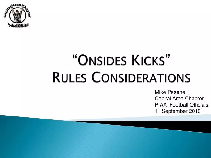onsides kicks rules considerations