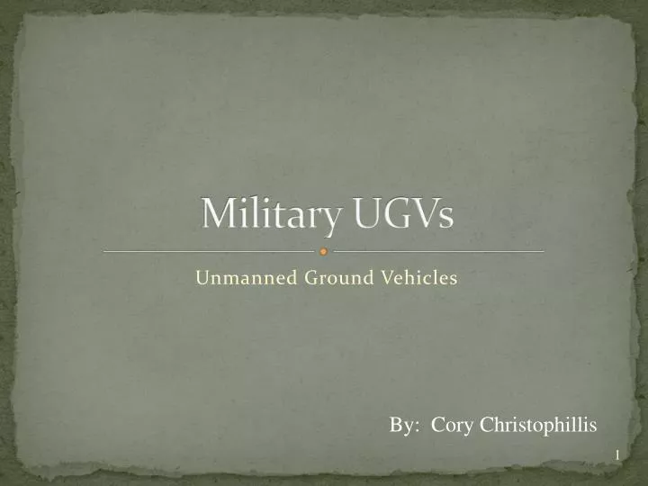 military ugvs