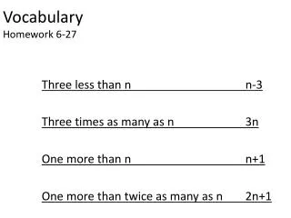 Vocabulary Homework 6-27