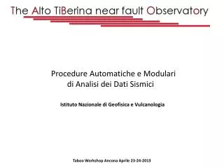 Taboo Workshop Ancona Aprile 23-24-2013
