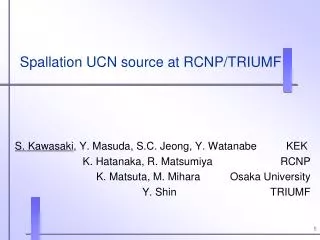 Spallation UCN source at RCNP/TRIUMF