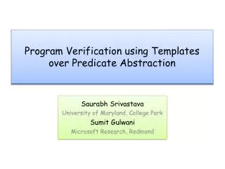 Program Verification using Templates over Predicate Abstraction
