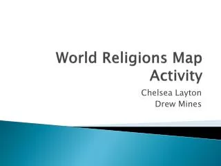 World Religions Map Activity