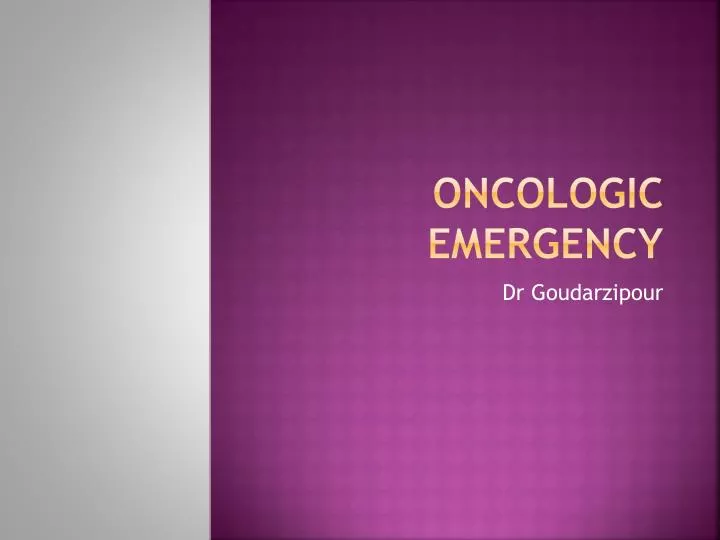 oncologic emergency