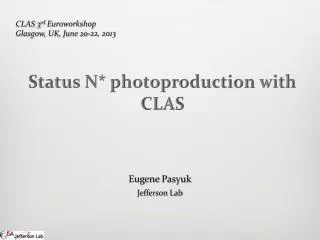 Status N* photoproduction with CLAS