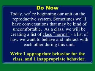 do now