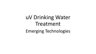 uV Drinking Water Treatment