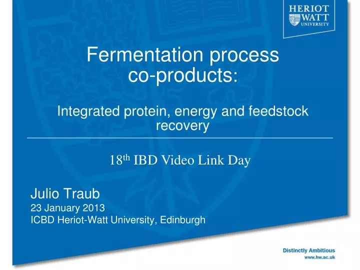 fermentation process co products integrated protein energy and feedstock recovery