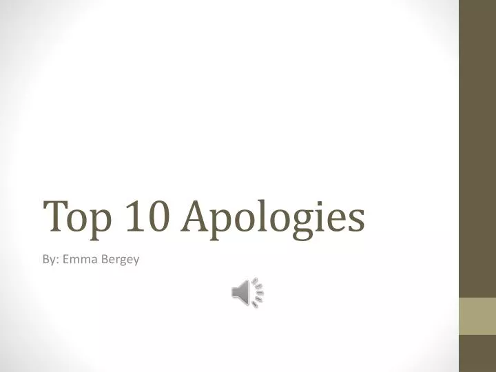 top 10 apologies