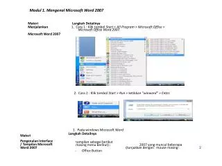 Modul 1. Mengenal Microsoft Word 2007