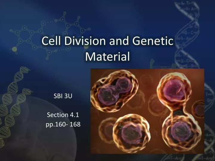 cell division and genetic material