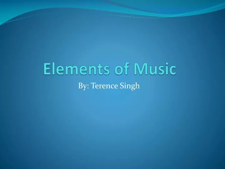 elements of music