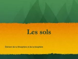 les sols