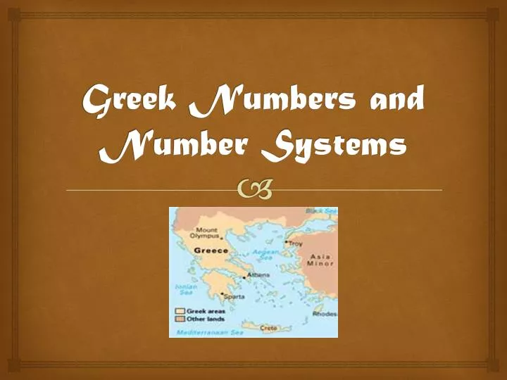 greek numbers and number systems