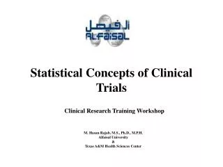 Statistical Concepts of Clinical Trials