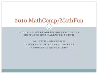 2010 MathComp/MathFun